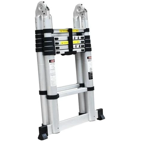 BATHRINS®3,80M Teleskopleiter Aus Hochwertigem Aluminium | Klappleiter | Mehrzweckleiter | Soft-Close-System | Sicher Und Zuverlässig 3 BATHRINS®3,80M Teleskopleiter Aus Hochwertigem Aluminium | Klappleiter | Mehrzweckleiter | Soft-Close-System | Sicher Und Zuverlässig – Bild 3