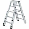 G&UUML;NZBURGER STEIGTECHNIK Günzburger Stufen- Stehleiter Treppengängig Beidseitig Begehbar 2x5 Stufen