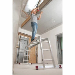 KRAUSE-WERK GMBH & CO. KG KRAUSE Corda Gelenk-Universalleiter 4x3m Spr. Inkl. Plattform-Set