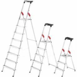 HAILO-WERK HAIGER Hailo Alu-Sicherheits-Stehleiter L60 StandardLine 3 Stufen