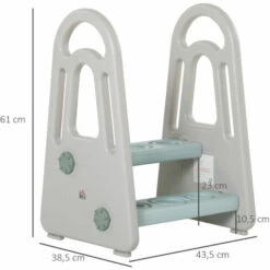 HOMCOM Lernturm Tritthocker Schemel Stehender Mit 2 Stufen Pyramiden-Struktur Sicherheit Bad Schlafzimmer Küche Blau+Grau Für 2-5 Jahre HDPE PP 43,5 X 38,5 X 61 Cm 7 HOMCOM Lernturm Tritthocker Schemel Stehender Mit 2 Stufen Pyramiden-Struktur Sicherheit Bad Schlafzimmer Küche Blau+Grau Für 2-5 Jahre HDPE PP 43,5 X 38,5 X 61 Cm -Leitern Verkaufsladen 39634447 3