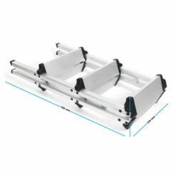 WILTEC XPOtool Alu Klappleiter 150kg Trittleiter Mit 2 Mal 3 Stufen Klapptritt Rutschfest 73cm Aluminium -Leitern Verkaufsladen 40537391 5