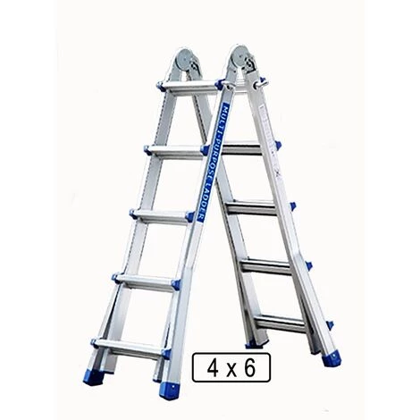 VAGO- TOOLS Teleskopleiter Stehleiter Mehrzweckleiter Alu Leiter Klappleiter 4 X 6 1 VAGO- TOOLS Teleskopleiter Stehleiter Mehrzweckleiter Alu Leiter Klappleiter 4 X 6