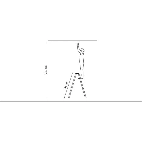 VAGO- TOOLS Multifunktion Trittleiter Stehleiter 2 X 3 Stufen Zweiseitige Holzleiter Leiter 2 VAGO- TOOLS Multifunktion Trittleiter Stehleiter 2 X 3 Stufen Zweiseitige Holzleiter Leiter – Bild 2