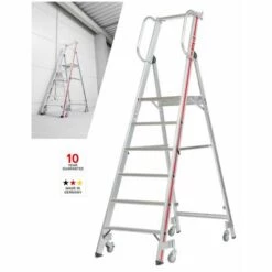 Hymer Plattformleiter Mit Handlauf Und Rollen 5 Stufen