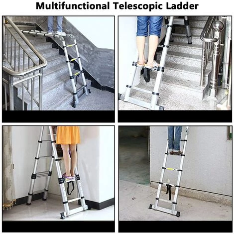 HALOYO Mehrzweckleiter Teleskopleiter Multifunktionsleiter Alu Leiter Klappleiter (3.8 Meter 5 HALOYO Mehrzweckleiter Teleskopleiter Multifunktionsleiter Alu Leiter Klappleiter (3.8 Meter – Bild 5