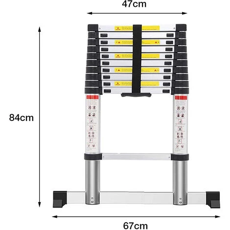 HALOYO 3.2 M Teleskopleiter Multifunktionsleiter Aluleiter Anlegeleiter Klappleiter Stehleiter 2 HALOYO 3.2 M Teleskopleiter Multifunktionsleiter Aluleiter Anlegeleiter Klappleiter Stehleiter – Bild 2