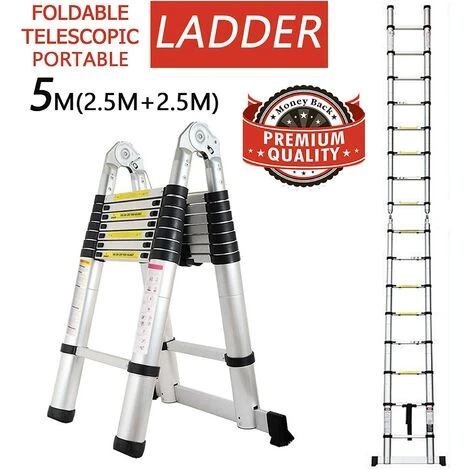 HALOYO Aluminium 5M Multifunktionsleiter Mehrzweckleiter Gelenkleiter Leiter 1 HALOYO Aluminium 5M Multifunktionsleiter Mehrzweckleiter Gelenkleiter Leiter