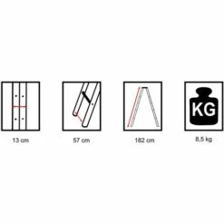 VAGO- TOOLS Multifunktion Trittleiter Stehleiter 2 X 6 Stufen Zweiseitige Holzleiter Leiter 7 VAGO- TOOLS Multifunktion Trittleiter Stehleiter 2 X 6 Stufen Zweiseitige Holzleiter Leiter -Leitern Verkaufsladen 43382136 3