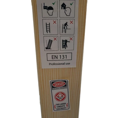 VAGO- TOOLS Multifunktion Trittleiter Stehleiter 2 X 6 Stufen Zweiseitige Holzleiter Leiter 5 VAGO- TOOLS Multifunktion Trittleiter Stehleiter 2 X 6 Stufen Zweiseitige Holzleiter Leiter – Bild 5