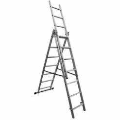 VAGO- TOOLS Aluleiter Mehrzweckleiter Multifunktionsleiter Klappleiter Leiter 3 X 7 Sprossen