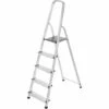 VAGO- TOOLS Haushaltsleiter Klappleiter Leiter Stehleiter 5 Stufen Trittleiter Bockleiter