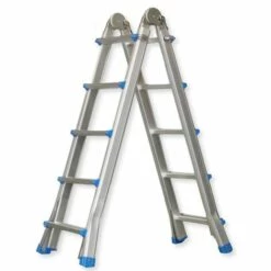 VAGO-TOOLS Teleskopleiter Aluleiter Multifunktionsleiter Klappleiter Anlegeleiter Profi 4x5