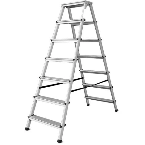 VAGO- TOOLS Trittleiter Leiter Bockleiter Zweiseitige Haushaltsleiter Klappleiter 7 Stufen 1 VAGO- TOOLS Trittleiter Leiter Bockleiter Zweiseitige Haushaltsleiter Klappleiter 7 Stufen