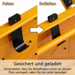GOFUNILAND Klapphocker Heavy Duty Industrie Leichte - 3 Stufen Leiter 9 GOFUNILAND Klapphocker Heavy Duty Industrie Leichte - 3 Stufen Leiter -Leitern Verkaufsladen 43641115 5