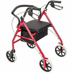 GOFUNILAND Rollator Faltbar Und Leicht H?henverstellbar Gehhilfe Für Senioren - Schwarz & Rot 9 GOFUNILAND Rollator Faltbar Und Leicht H?henverstellbar Gehhilfe Für Senioren - Schwarz & Rot -Leitern Verkaufsladen 43641182 5