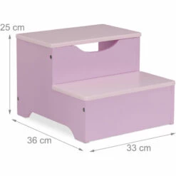 Relaxdays Tritthocker Kinder, Trittschemel Mit 2 Stufen, 25 Cm Hoch, Bad, MDF, Kindertritt Für Waschbecken, Lila/rosa 9 Relaxdays Tritthocker Kinder, Trittschemel Mit 2 Stufen, 25 Cm Hoch, Bad, MDF, Kindertritt Für Waschbecken, Lila/rosa -Leitern Verkaufsladen 46794717 5