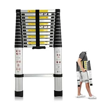 DAY PLUS 3,8M Teleskopleiter Aluleiter Klappleiter Ausziehleiter Stehleiter Rutschfester, Teleskop-Design, Aus Hochwertigem Aluminium, Tragbar,Leichte, 150 Kg Belastbarkeit EN131-Zertifizierung 1 DAY PLUS 3,8M Teleskopleiter Aluleiter Klappleiter Ausziehleiter Stehleiter Rutschfester, Teleskop-Design, Aus Hochwertigem Aluminium, Tragbar,Leichte, 150 Kg Belastbarkeit EN131-Zertifizierung