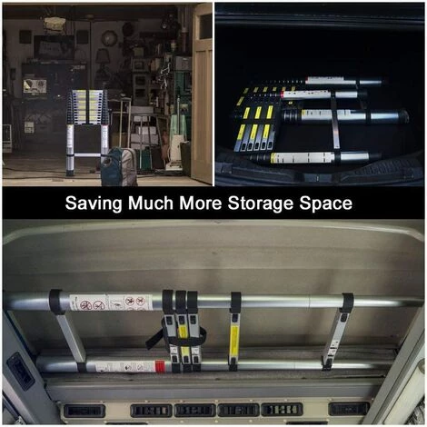 DAY PLUS 3,8M Teleskopleiter Aluleiter Klappleiter Ausziehleiter Stehleiter Rutschfester, Teleskop-Design, Aus Hochwertigem Aluminium, Tragbar,Leichte, 150 Kg Belastbarkeit EN131-Zertifizierung 4 DAY PLUS 3,8M Teleskopleiter Aluleiter Klappleiter Ausziehleiter Stehleiter Rutschfester, Teleskop-Design, Aus Hochwertigem Aluminium, Tragbar,Leichte, 150 Kg Belastbarkeit EN131-Zertifizierung – Bild 4
