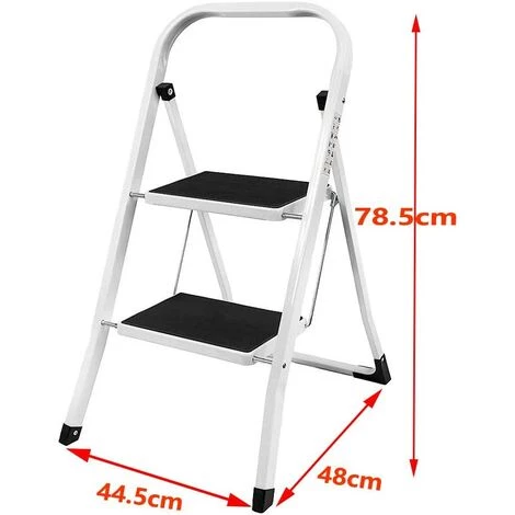 DAY PLUS Trittleiter 2 Stufen Klappbar Stehleiter Kompakte Robuste Hochwertige Stahlstufen Mit Rutschfesten Matten Für Zu Hause/Büro/Küche 2 DAY PLUS Trittleiter 2 Stufen Klappbar Stehleiter Kompakte Robuste Hochwertige Stahlstufen Mit Rutschfesten Matten Für Zu Hause/Büro/Küche – Bild 2
