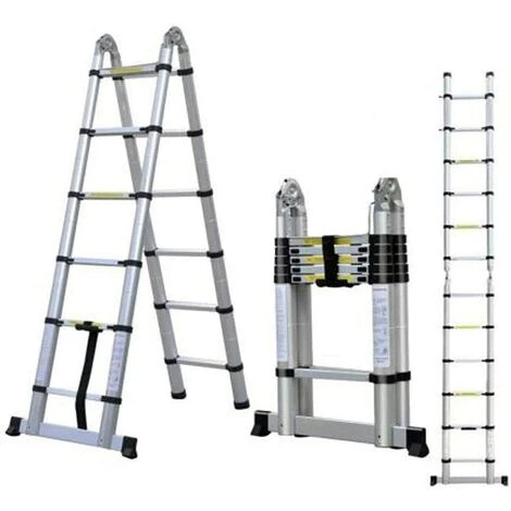 DAY PLUS Alu Teleskopleiter 3,8M Klappleiter 1,9M+1,9M A Rahmen Leiter Mit Stützstange 12 Sprossen Aluleiter Ausziehbar Schiebeleitern Rutschfest EN131 Mehrzweckleiter Belastbar Bis 150 Kg 1 DAY PLUS Alu Teleskopleiter 3,8M Klappleiter 1,9M+1,9M A Rahmen Leiter Mit Stützstange 12 Sprossen Aluleiter Ausziehbar Schiebeleitern Rutschfest EN131 Mehrzweckleiter Belastbar Bis 150 Kg