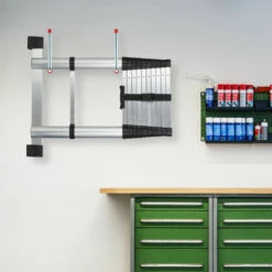 Relaxdays Teleskopleiter, Bis 3,2 M, Ausziehleiter Mit Soft-Close Funktion, Bis 150 Kg, Aluminiumleiter, Silber/schwarz -Leitern Verkaufsladen 49381392 3