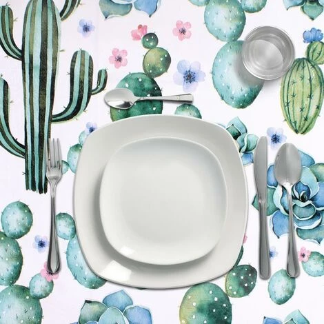 ORYX Kaktus Rechteckige Gummi-Tischdecke. Wasserdichter PVC Fleck 140 Cm. x 20 Meter. Ausschnitt Rolle. Innen Und Außen 2 ORYX Kaktus Rechteckige Gummi-Tischdecke. Wasserdichter PVC Fleck 140 Cm. x 20 Meter. Ausschnitt Rolle. Innen Und Außen – Bild 2