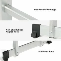 TODECO 6 In 1 Leiter Multifunktionsleiter, 4,78 M Mehrzweckleiter Arbeitsbühne 16 Stufig Aus Alu, Bis 150 Kg, EN 131, Höhe: 1,28-4,78 M -Leitern Verkaufsladen 53285381 3