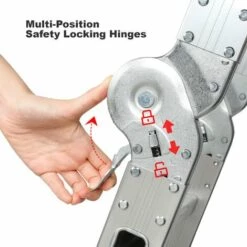 TODECO 6 In 1 Leiter Multifunktionsleiter, 4,78 M Mehrzweckleiter Arbeitsbühne 16 Stufig Aus Alu, Bis 150 Kg, EN 131, Höhe: 1,28-4,78 M -Leitern Verkaufsladen 53285381 4