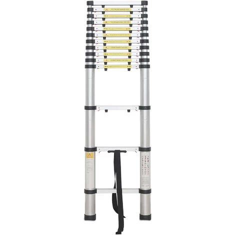 TODECO Teleskopleiter 4,1 Meter, Klappleiter Maximale Belastbarkeit: 150 Kg, GRATIS Tragetasche, EN 131-6 2 TODECO Teleskopleiter 4,1 Meter, Klappleiter Maximale Belastbarkeit: 150 Kg, GRATIS Tragetasche, EN 131-6 – Bild 2