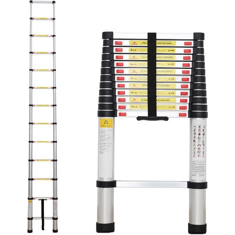 TODECO Teleskopleiter 3,8 Meter, Klappleiter Maximale Belastbarkeit: 150 Kg Standard/Zertifizierung: EN131 1 TODECO Teleskopleiter 3,8 Meter, Klappleiter Maximale Belastbarkeit: 150 Kg Standard/Zertifizierung: EN131
