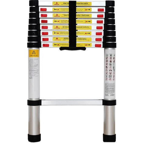TODECO Teleskopleiter 2,6 Meter, Klappleiter Maximale Belastbarkeit: 150 Kg Standard/Zertifizierung: EN131 1 TODECO Teleskopleiter 2,6 Meter, Klappleiter Maximale Belastbarkeit: 150 Kg Standard/Zertifizierung: EN131