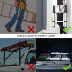 TODECO Teleskopleiter 3,8 Meter, Klappleiter Maximale Belastbarkeit: 150 Kg Standard/Zertifizierung: EN131, Stabilisierungsstange, GRATIS Tragetasche 9 TODECO Teleskopleiter 3,8 Meter, Klappleiter Maximale Belastbarkeit: 150 Kg Standard/Zertifizierung: EN131, Stabilisierungsstange, GRATIS Tragetasche -Leitern Verkaufsladen 53285407 5