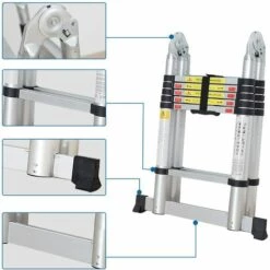 TODECO Mehrzweckleiter, Trittleiter Standard/Zertifizierung: EN131 Maximale Belastbarkeit: 150 Kg 3,8 Meter, Stabilisierungsstange -Leitern Verkaufsladen 53285425 3