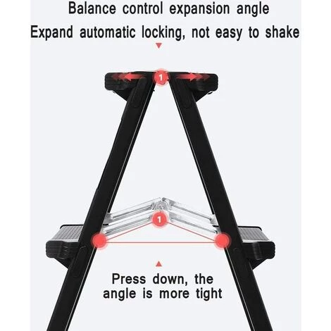 LIFCAUSAL Klappleiter Klappleiter Aus Aluminiumlegierung Doppelseitige Leiter Stehleiter Multifunktions-Fischgrätenleiter 5 LIFCAUSAL Klappleiter Klappleiter Aus Aluminiumlegierung Doppelseitige Leiter Stehleiter Multifunktions-Fischgrätenleiter – Bild 5