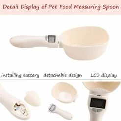 GDRHVFD Löffelwaage, Messbecher Mit LED-Anzeige Tierfutterlöffel, Elektronischer Haustiermesslöffel Für Vogelkatze -Leitern Verkaufsladen 53812104 5