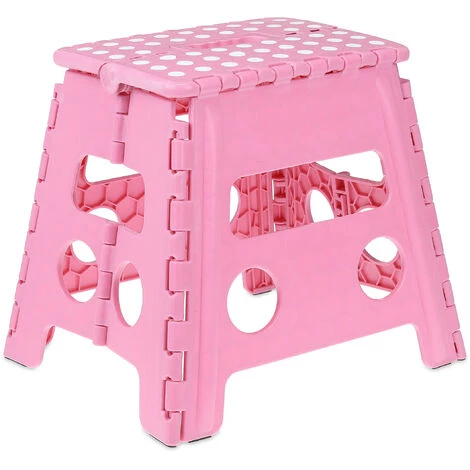 Relaxdays Tritthocker, Klappbar, Rutschfest, 120 Kg Belastbar, Tragegriff, Klapphocker, HxBxT: 32,5 X 37 X 30 Cm, Pink 1 Relaxdays Tritthocker, Klappbar, Rutschfest, 120 Kg Belastbar, Tragegriff, Klapphocker, HxBxT: 32,5 X 37 X 30 Cm, Pink