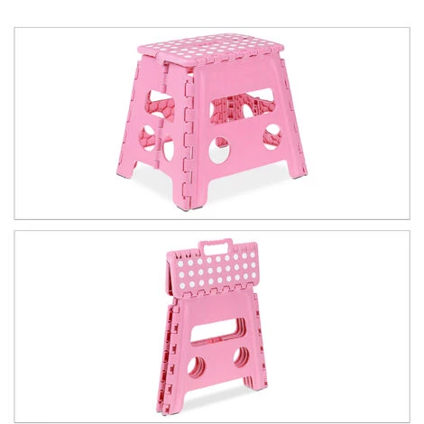 Relaxdays Tritthocker, Klappbar, Rutschfest, 120 Kg Belastbar, Tragegriff, Klapphocker, HxBxT: 32,5 X 37 X 30 Cm, Pink 2 Relaxdays Tritthocker, Klappbar, Rutschfest, 120 Kg Belastbar, Tragegriff, Klapphocker, HxBxT: 32,5 X 37 X 30 Cm, Pink – Bild 2