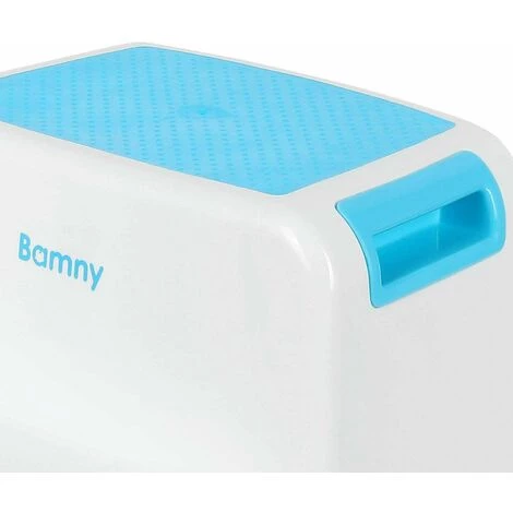 Homfa Kinder Tritthocker Anti Rutsch Schemel Zweistufig Hocker Trittschemel Blau-weiß 3 Homfa Kinder Tritthocker Anti Rutsch Schemel Zweistufig Hocker Trittschemel Blau-weiß – Bild 3