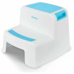 GIZCAM Kinder Tritthocker Anti Rutsch Schemel Zweistufig Hocker Trittschemel Blau-weiß -Leitern Verkaufsladen 54253316 3