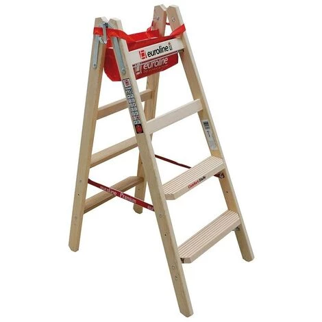 Euroline Stehleiter Holz 1,2m 2x4stuf Mit 80mm Comfort-Stufen Und Eimerhaken 1057704 1 Euroline Stehleiter Holz 1,2m 2x4stuf Mit 80mm Comfort-Stufen Und Eimerhaken 1057704