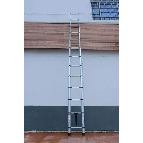 DAY PLUS Mehrzweckleiter 5m Teleskopleiter Alu-Klappleiter Rutschfester Ausziehbare Robust Stehleiter 150 Kg/330 Pfund Belastbarkeit 4 DAY PLUS Mehrzweckleiter 5m Teleskopleiter Alu-Klappleiter Rutschfester Ausziehbare Robust Stehleiter 150 Kg/330 Pfund Belastbarkeit – Bild 4