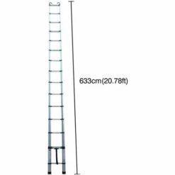 DAY PLUS Mehrzweckleiter 6,2m Teleskopleiter Mit Abnehmbarem Haken Alu-Klappleiter Rutschfester Ausziehbare Robust Stehleiter 150 Kg/330 Pfund Belastbarkeit 8 DAY PLUS Mehrzweckleiter 6,2m Teleskopleiter Mit Abnehmbarem Haken Alu-Klappleiter Rutschfester Ausziehbare Robust Stehleiter 150 Kg/330 Pfund Belastbarkeit -Leitern Verkaufsladen 55257468 4