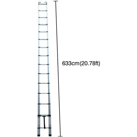 DAY PLUS Mehrzweckleiter 6,2m Teleskopleiter Mit Abnehmbarem Haken Alu-Klappleiter Rutschfester Ausziehbare Robust Stehleiter 150 Kg/330 Pfund Belastbarkeit 4 DAY PLUS Mehrzweckleiter 6,2m Teleskopleiter Mit Abnehmbarem Haken Alu-Klappleiter Rutschfester Ausziehbare Robust Stehleiter 150 Kg/330 Pfund Belastbarkeit – Bild 4