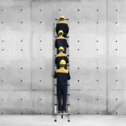 DAY PLUS Teleskopleiter 3,2M Ausziehbare Leiter, Klappleiter Stehleiter Rutschfester, Aus Hochwertigem Edelstahl, Ausziehleiter Mehrzweckleiter, Haushaltsleiter 150 Kg Belastbarkeit -Leitern Verkaufsladen 55257478 4