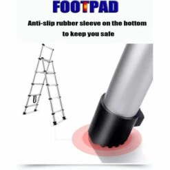 DAY PLUS 1,4 M – 1,7 M Teleskopleiter, A-Rahmen Aluminium-Trittleiter Leicht Zu Tragen, Zusammenklappbar, Verlängerungsleiter, 150kg/330lb Belastbarkeit Leiter Für Haushalt, Heimwerkerarbeiten (4 + 5 Stufen) -Leitern Verkaufsladen 55257482 5