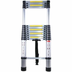 WOTTES Multifunktionale Teleskopleiter Aluminiumlegierung Einseitig Tragbare Teleskopleiter Haushalt Maximale Tragfähigkeit 150kg 4.7 M