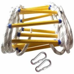 JN.SONGS Strickleiter, Feuerfeste Rettungsseilleiter Mit Karabinern NotRettungsleiter Sicherheitsleiter Für Fenster Und Balkon - 3M