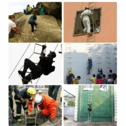 JN.SONGS Strickleiter, Feuerfeste Rettungsseilleiter Mit Karabinern NotRettungsleiter Sicherheitsleiter Für Fenster Und Balkon - 3M 9 JN.SONGS Strickleiter, Feuerfeste Rettungsseilleiter Mit Karabinern NotRettungsleiter Sicherheitsleiter Für Fenster Und Balkon - 3M -Leitern Verkaufsladen 55416757 5
