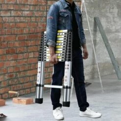 JN.SONGS 4.7M Teleskopleiter Leiter Ausziehbar Aluminium, Mehrzweckleiter Klappleiter, 150 Kg/330 Pfund Belastbarkeit -Leitern Verkaufsladen 55417267 5